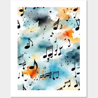 A bunch of musical notes Posters and Art